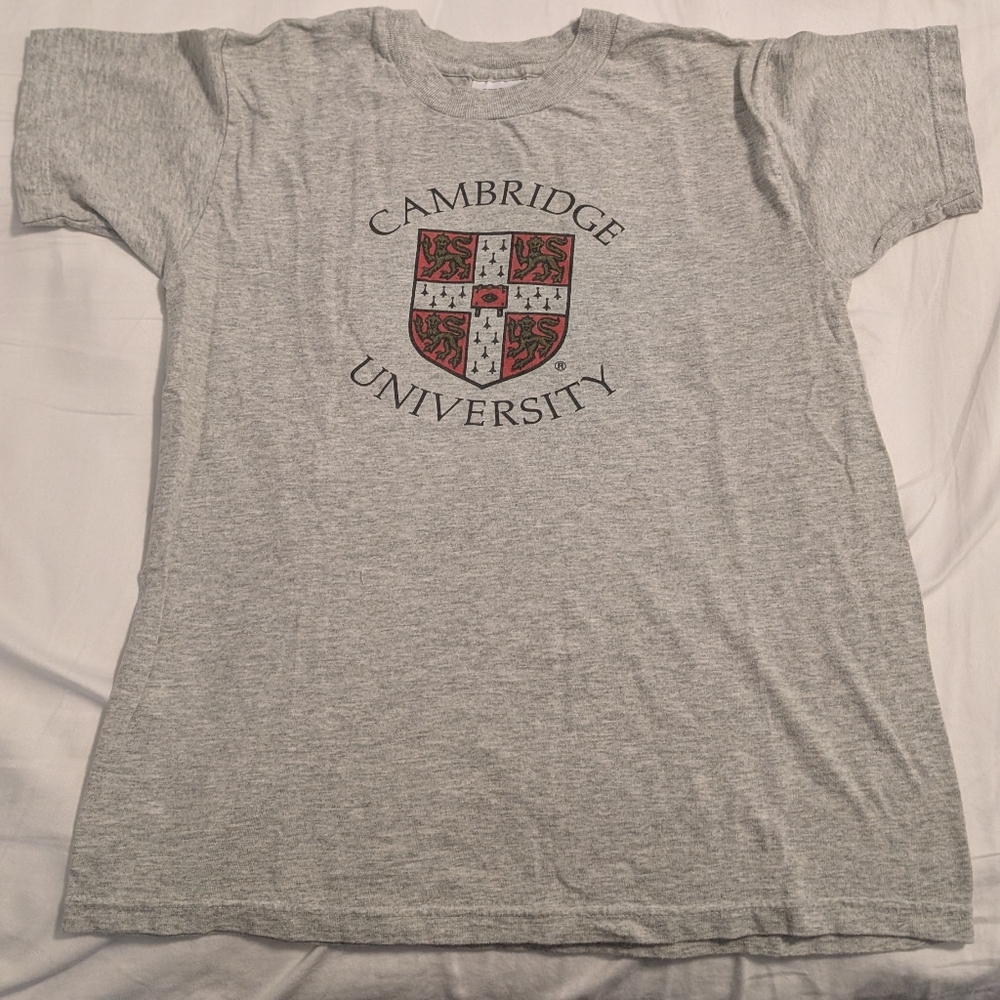 Vintage Cambridge University kids T-shirt, gray